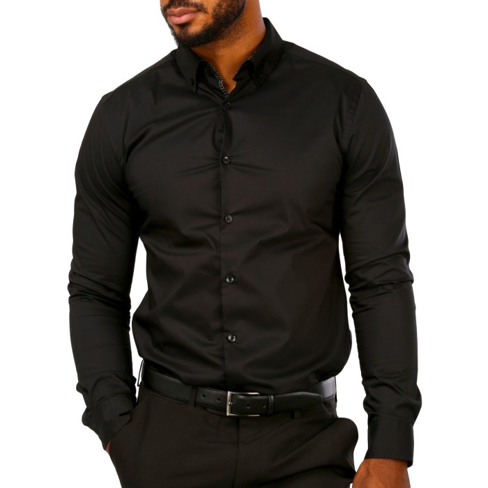 Mens short sleeve black dress shirts