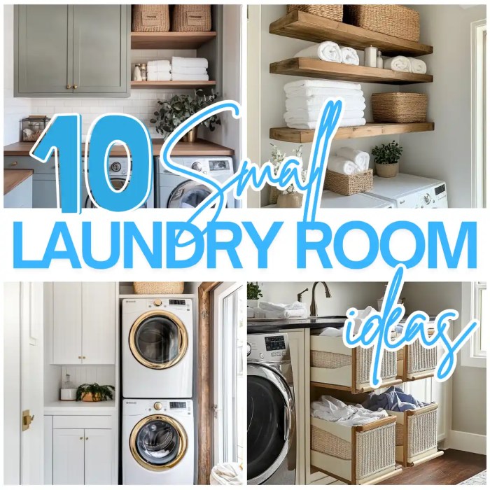 How to decorate a small laundry room