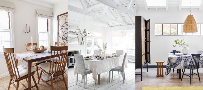 How to decorate a white dining room